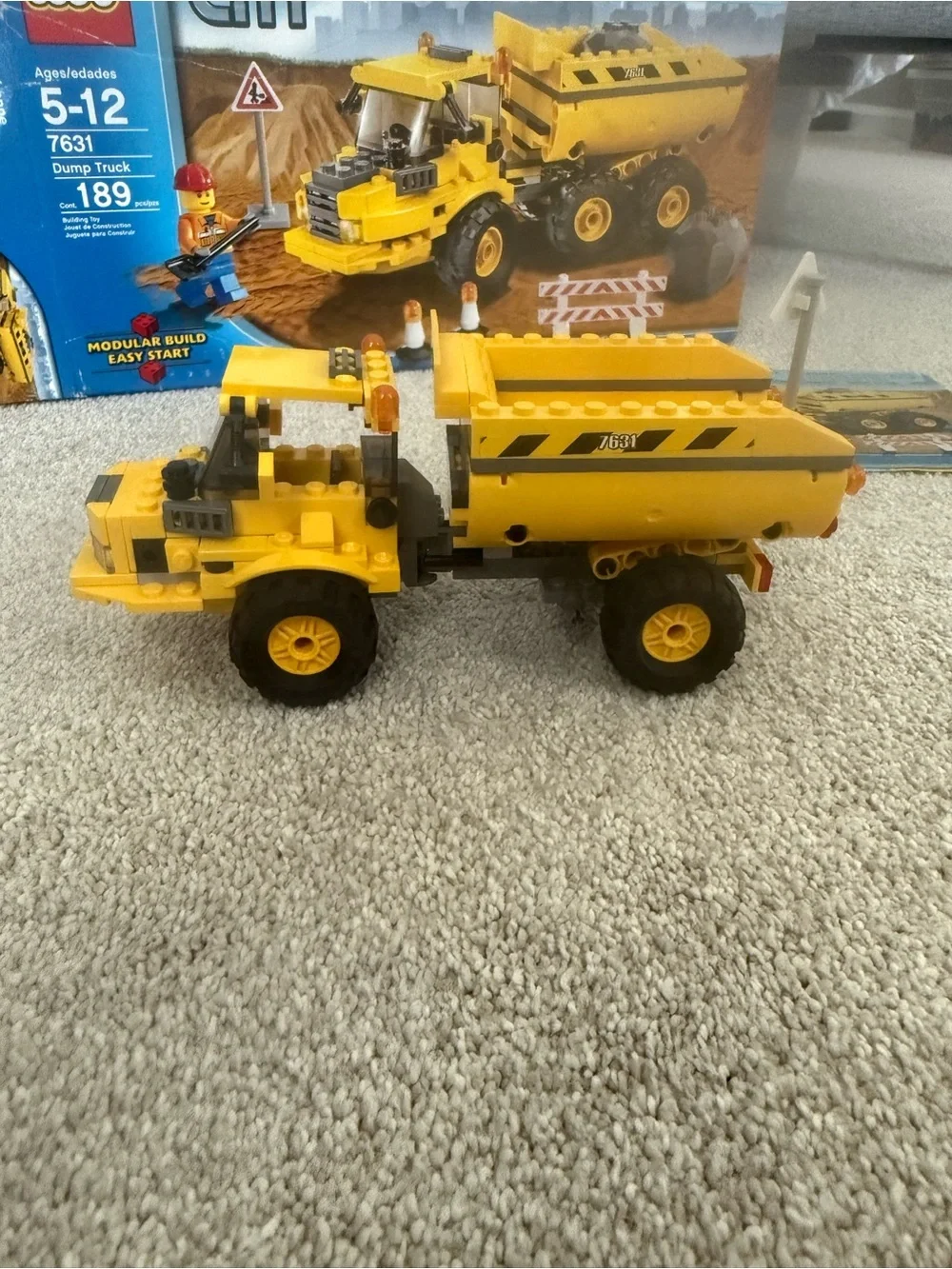 Lego 7631 Yellow City Dump Truck and Trailer Building Set